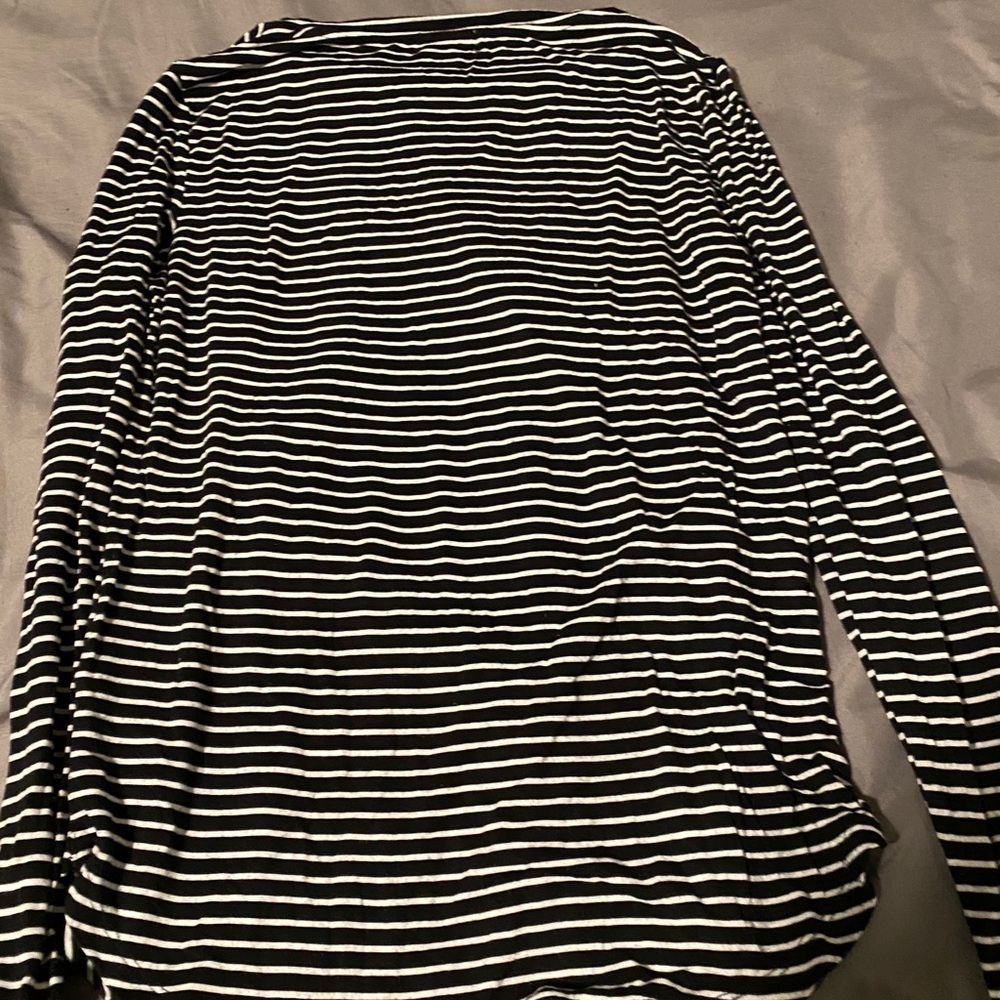A stripped long sleeve shirt